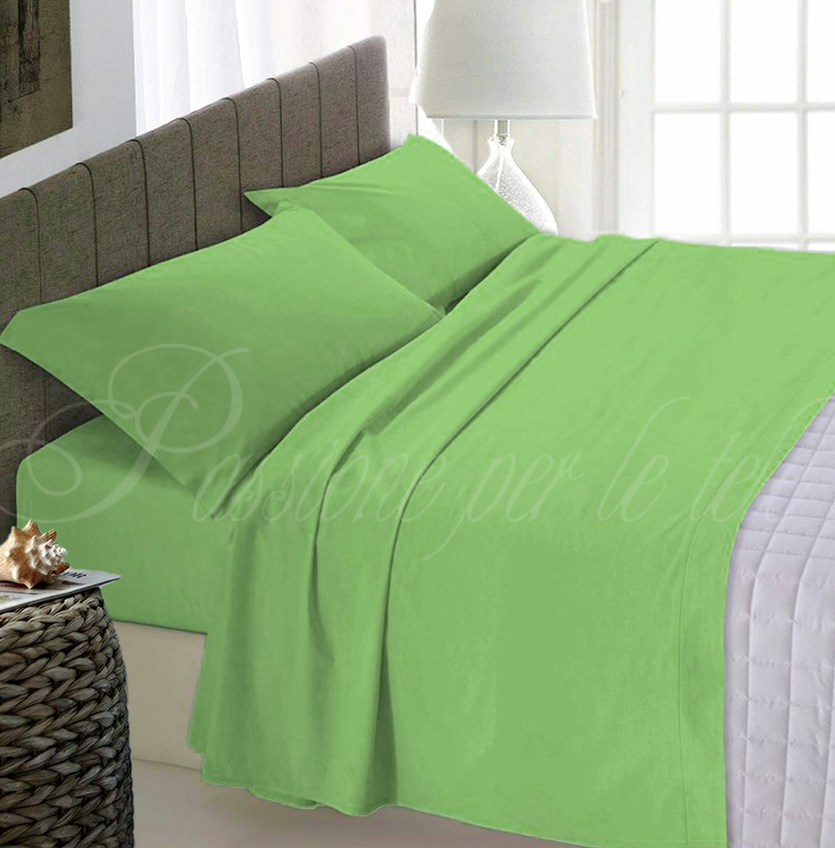 Completo lenzuola tinta unita misto cotone