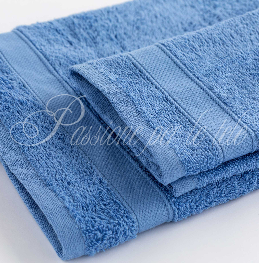 Set asciugamani 1+1 (viso + ospite) spugna di cotone bianco