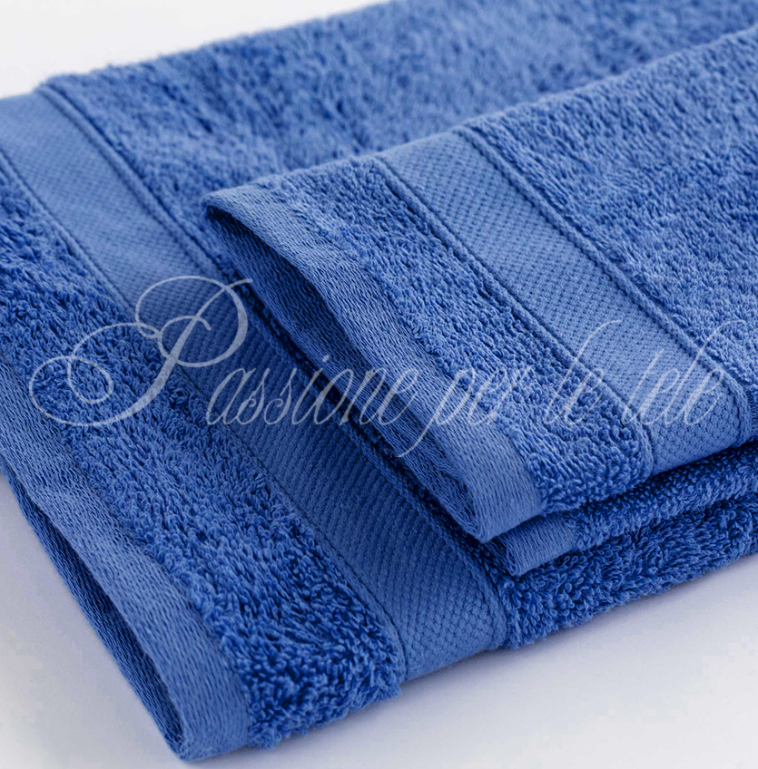 Set asciugamani 1+1 (viso + ospite) spugna di cotone bianco