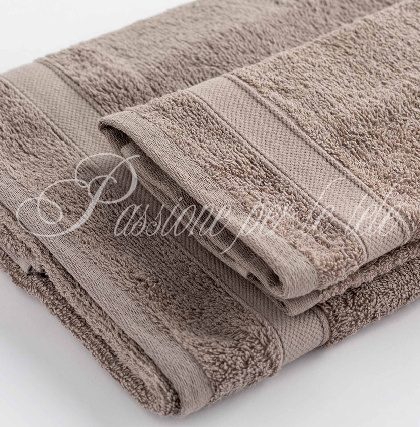 Set asciugamani 1+1 (viso + ospite) spugna di cotone bianco